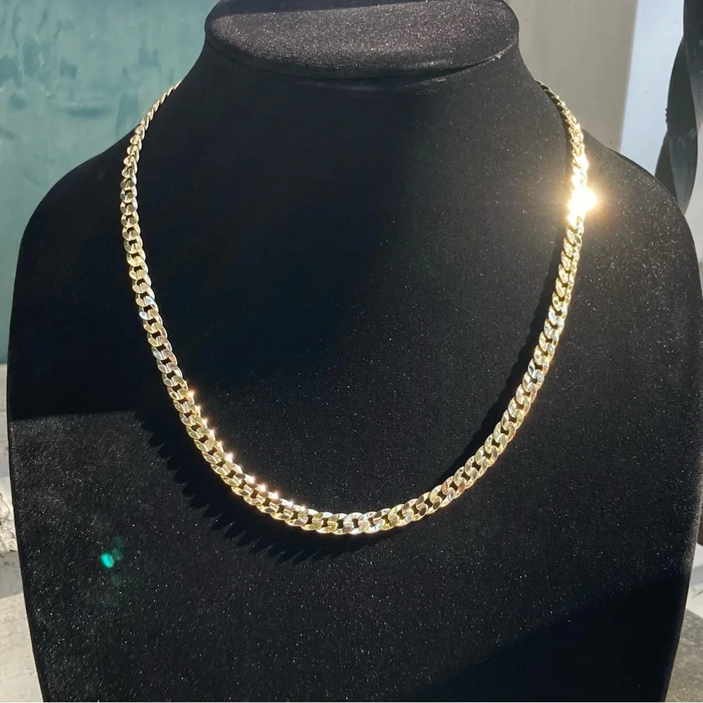 Classic Gold Cuban Link Chain Necklace - Men's Jewelry